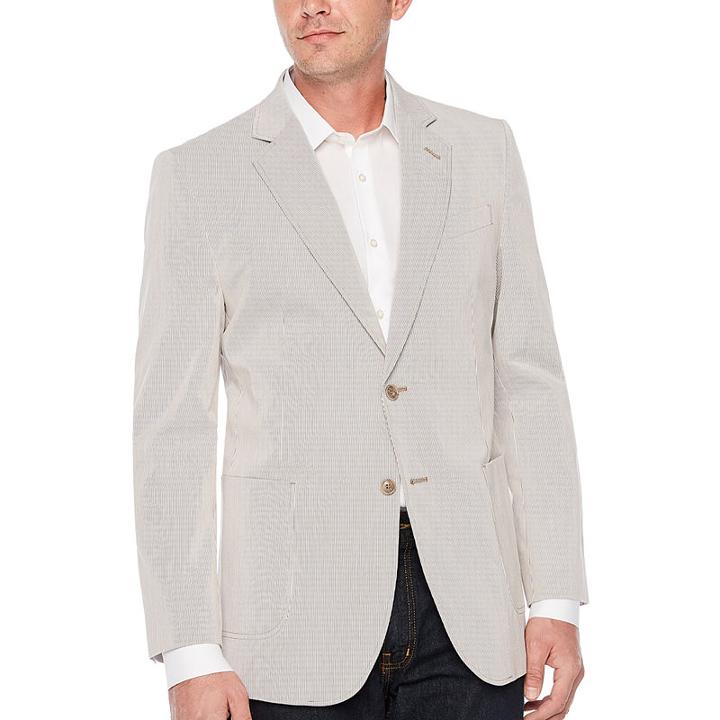 Stafford Brown Classic Fit Pincord Sport Coat