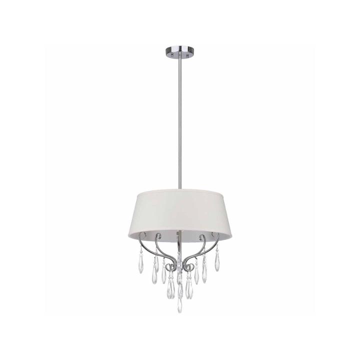 Safavieh Waltz 3 Light Chrome Beaded Adjustable Pendant