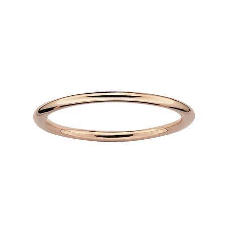 Personally Stackable 18k Rose Gold-plated Sterling Silver Stackable Ring