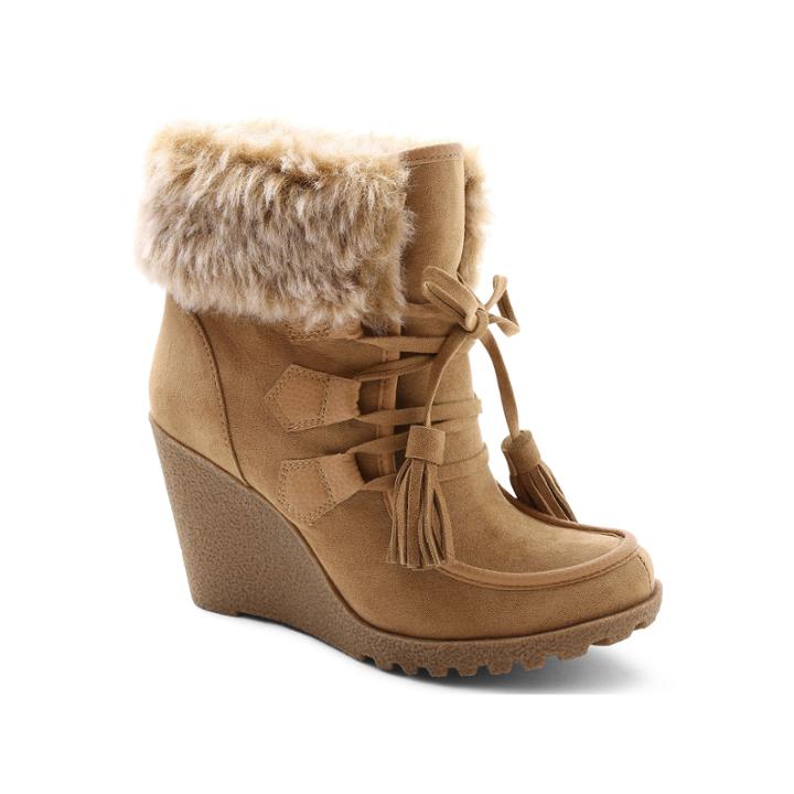 Unionbay Peg Faux-fur-collar Booties