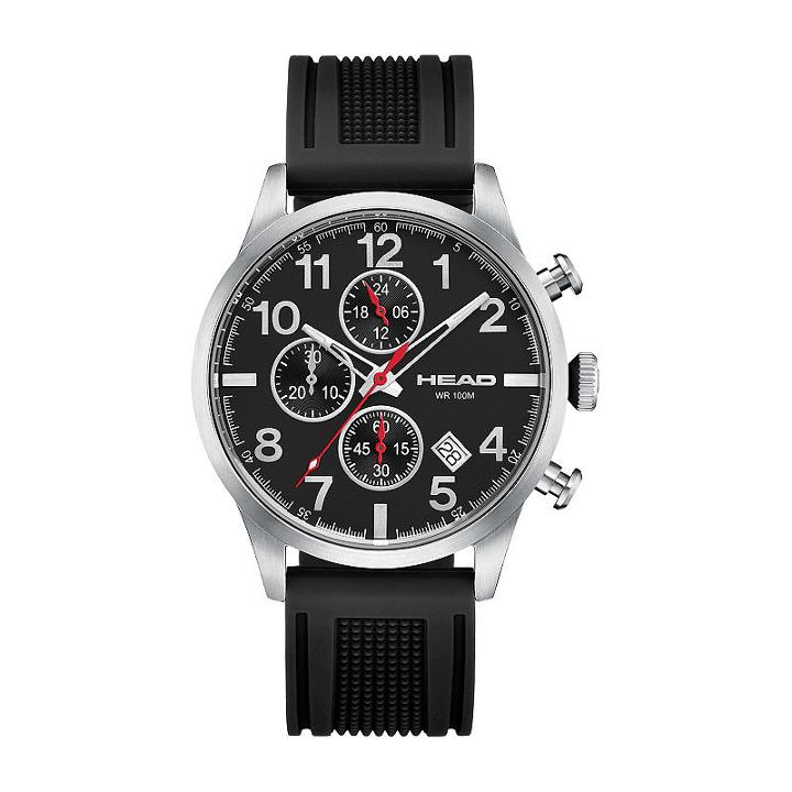 Head Unisex Black Strap Watch-he-007-01