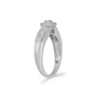 Womens 1/4 Ct. T.w. Baguette White Diamond Sterling Silver Promise Ring