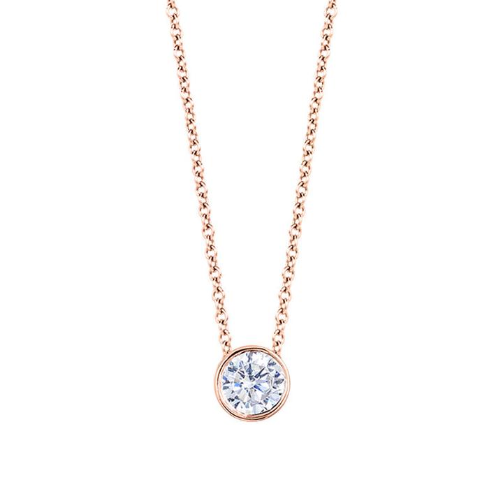 Womens 1/2 Ct. T.w. Genuine White Diamond Round Pendant Necklace