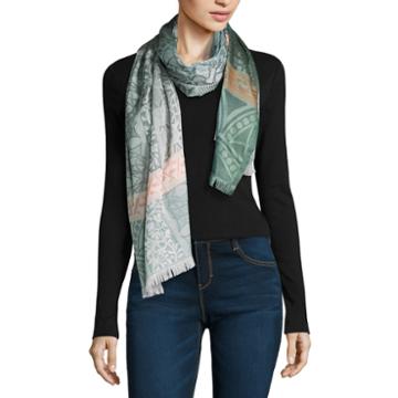 V. Fraas Oblong Patchwork Scarf