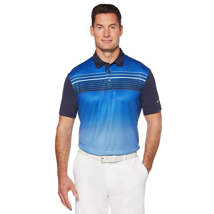 Jack Nicklaus Easy Care Short Sleeve Stripe Polo Shirt