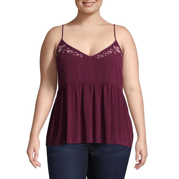 Arizona Woven Tank Top-juniors Plus