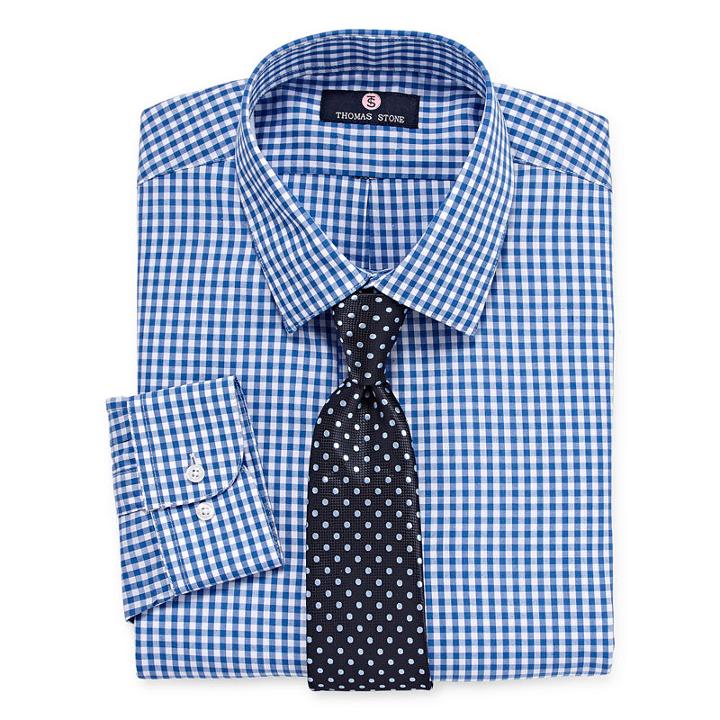 Thomas Stone Thomas Stone Shirt And Tie Set Big And Tall Shirt + Tie Set