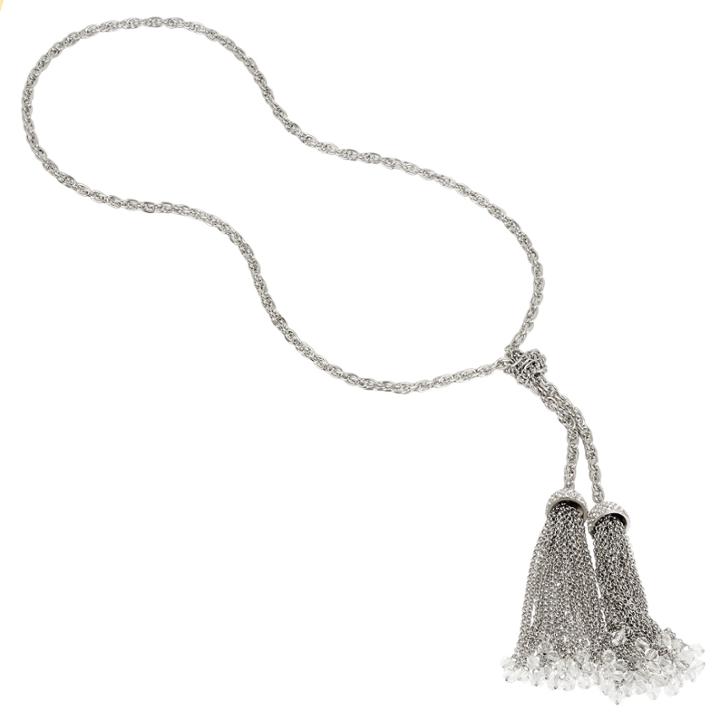 Worthington Silver-tone Tassel Necklace