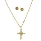 1928 Symbols Of Faith Religious Jewelry Womens 2-pack Clear Jewelry Set