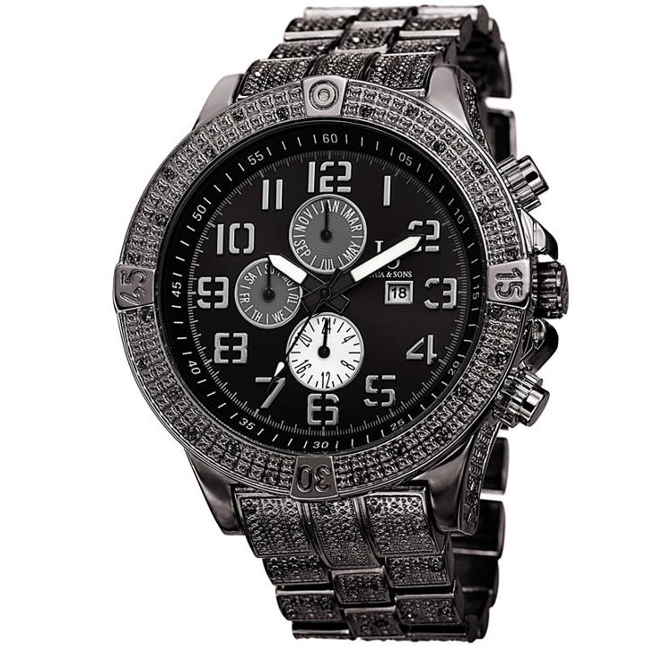 Joshua & Sons Mens Black Strap Watch-j-78bk