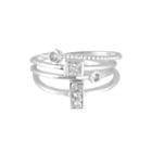 A.n.a 4-pc. Cubic Zirconia Silver-tone Ring Set