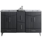 61.5-in. W Floor Mount Dawn Grey Vanity Set For 3h8-in. Drilling