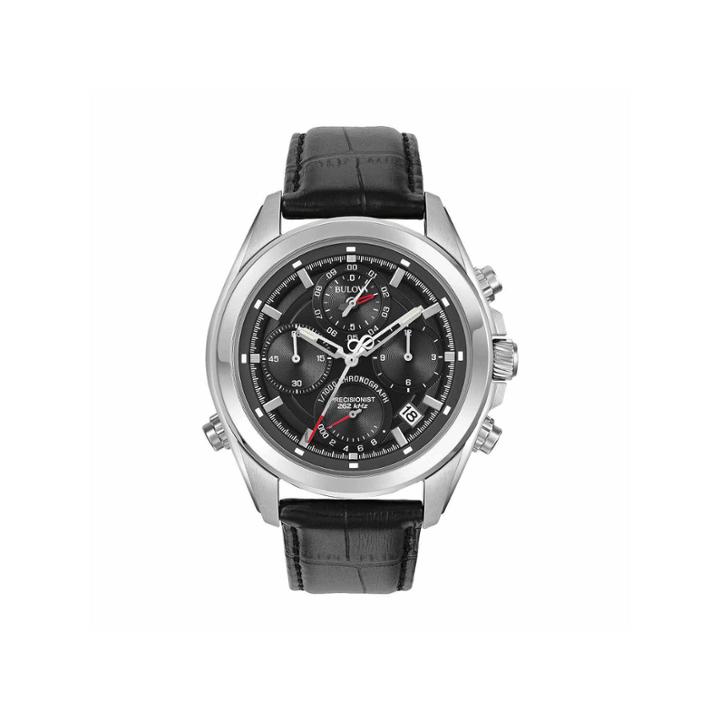 Bulova Mens Black Strap Watch-96b259