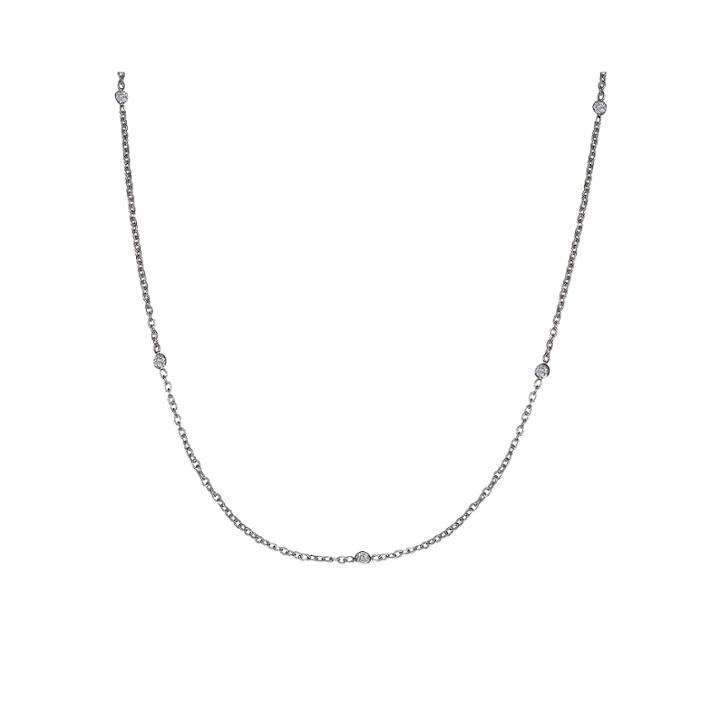 Silver Reflections&trade; Cubic Zirconia Stainless Steel Necklace