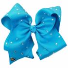 Jojo Siwa Large Signature Hair Bow W/rhinestones Turquoise
