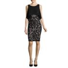 Scarlett Sleeveless Scroll Shift Dress-tall