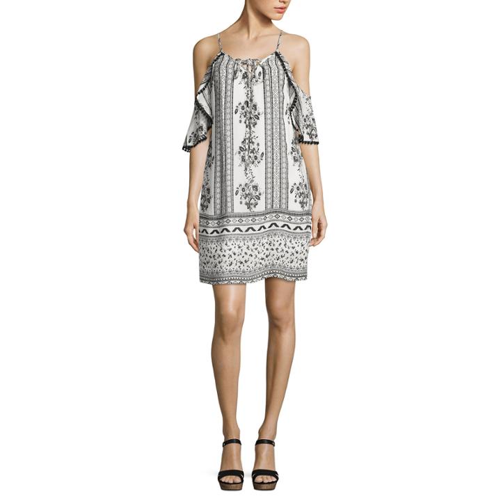 Trixxi Short Sleeve Pattern A-line Dress-juniors