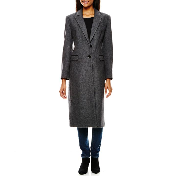 Liz Claiborne Wool-blend Walking Coat