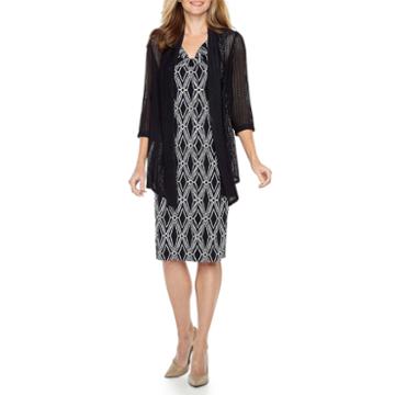 Connected Apparel Sleeveless Jacket Dress