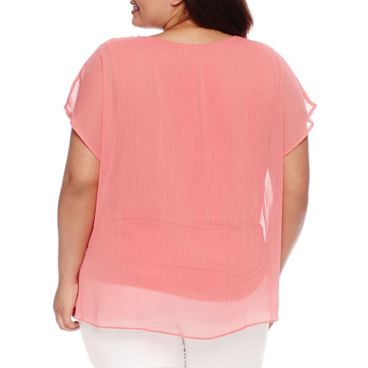 Alyx Short Sleeve Woven Blouse-plus