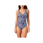 Liz Claiborne Mystique Cobalt One Piece Swimsuit