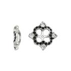 Genuine Black Sapphire And White Topaz Sterling Silver Earring Jackets