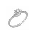 Womens 1/5 Ct. T.w. Genuine Round Diamond 10k Gold Engagement Ring