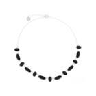 Liz Claiborne 2022 Collar Black & Silver-tone Necklace