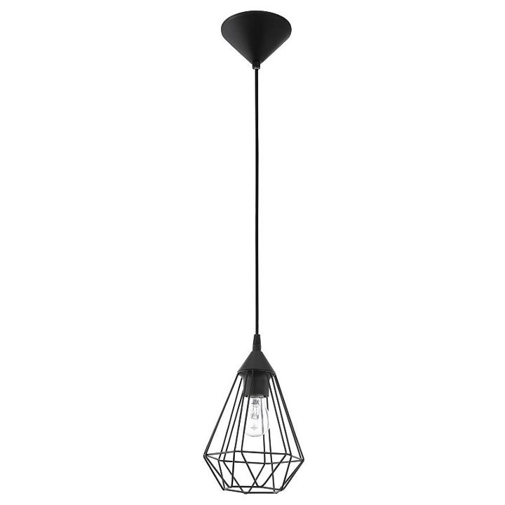 Eglo Tarbes 1-light 7 Inch Matte Black Pendant Ceiling Light