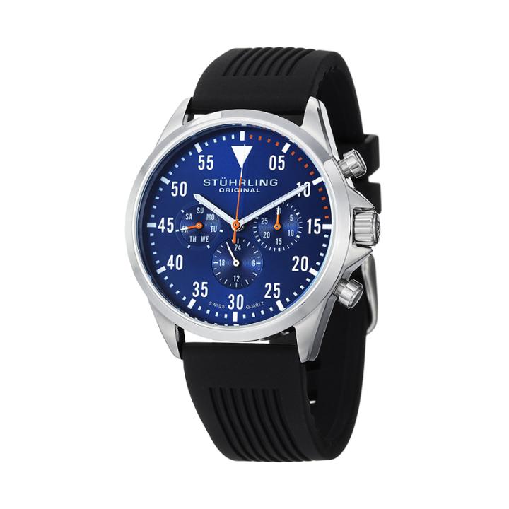 Stuhrling Mens Black Strap Watch-sp14970