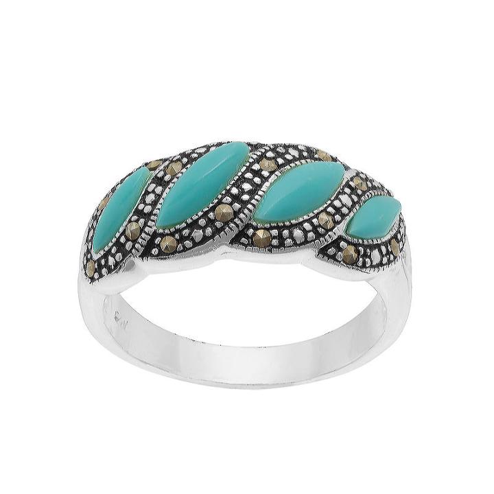 Sparkle Allure Womens Silver Over Brass Band