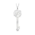 Personalized Sterling Silver Monogram Key Necklace