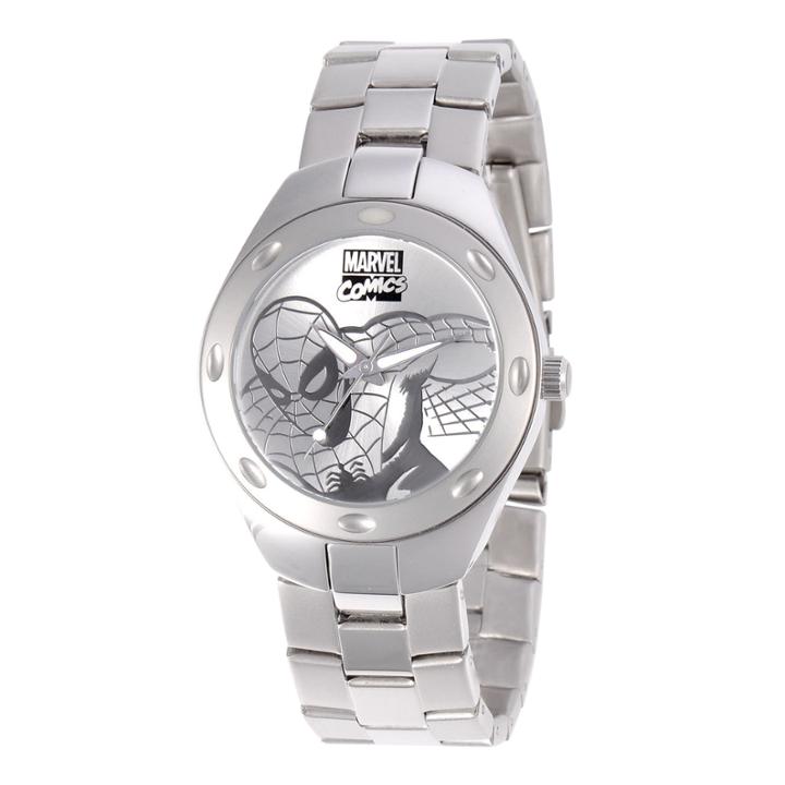 Marvel Fortaleza Spider-man Mens Silver-tone Watch