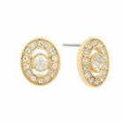 Monet Jewelry White 15.2mm Circle Stud Earrings