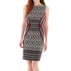 London Style Collection Sleeveless Aztec Print Sheath Dress