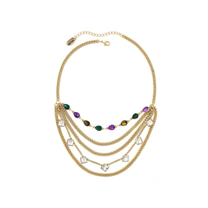 Nicole By Nicole Miller Multicolor Stone Layered-look Necklace