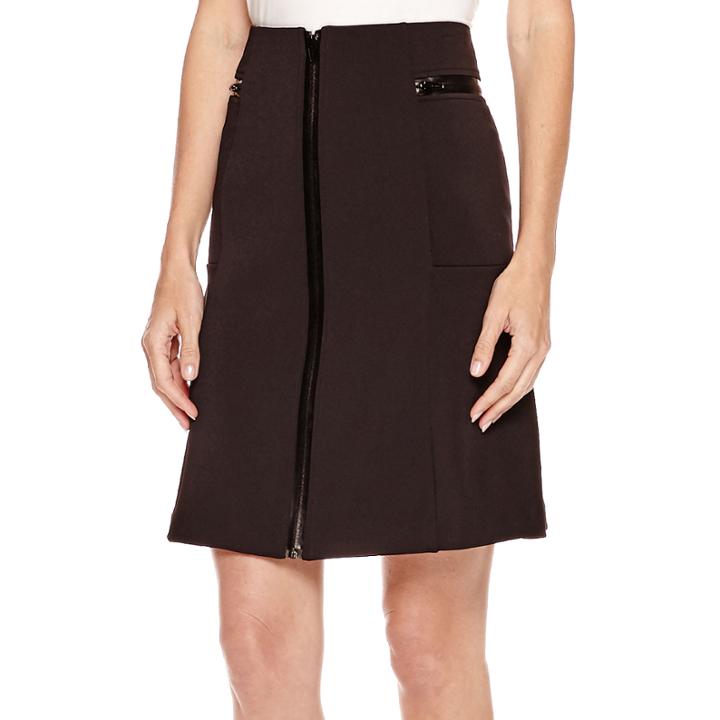 Worthington Zip-front Skirt