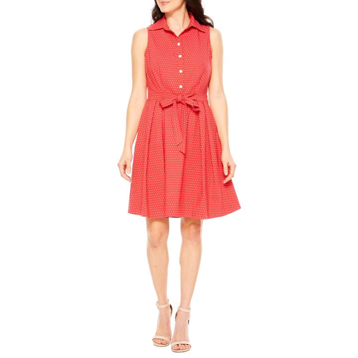 R & K Originals Sleeveless Shirt Dress