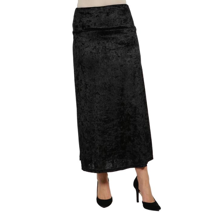 24/7 Comfort Apparel Jazz Velvet Skirt