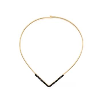 Nicole By Nicole Miller Crystal Gold-tone Collar Necklace