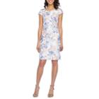 Liz Claiborne Short Sleeve Floral Lace Sheath Dress