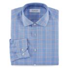 Collection By Michael Strahan Stretch Fabric Long Sleeve Dress Shirt Woven Plaid
