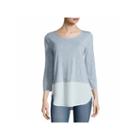 A.n.a 3/4 Sleeve Scoop Neck T-shirt-womens Talls