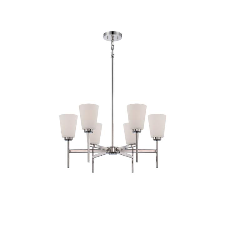 Filament Design 6-light Polished Nickel Chandelier