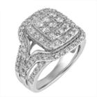 Womens 2 Ct. T.w. Genuine Diamond White Engagement Ring