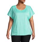 Xersion Short Sleeve Round Neck T-shirt-womens Plus