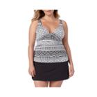 Liz Claiborne Geometric Tankini Swimsuit Top-plus