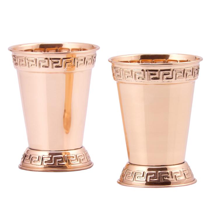 Old Dutch Solid Copper 12 Oz Mint Julep Cups Set Of 2