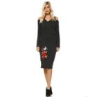 White Mark Olympia Cut-out Shoulder Cut Outs Sweater Dress