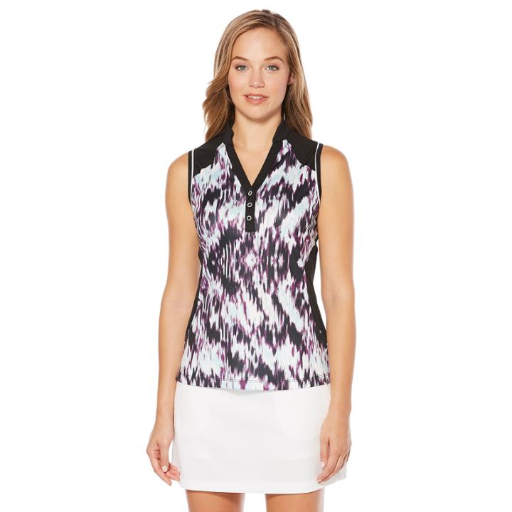 Pga Tour Easy Care Sleeveless Polo Shirt